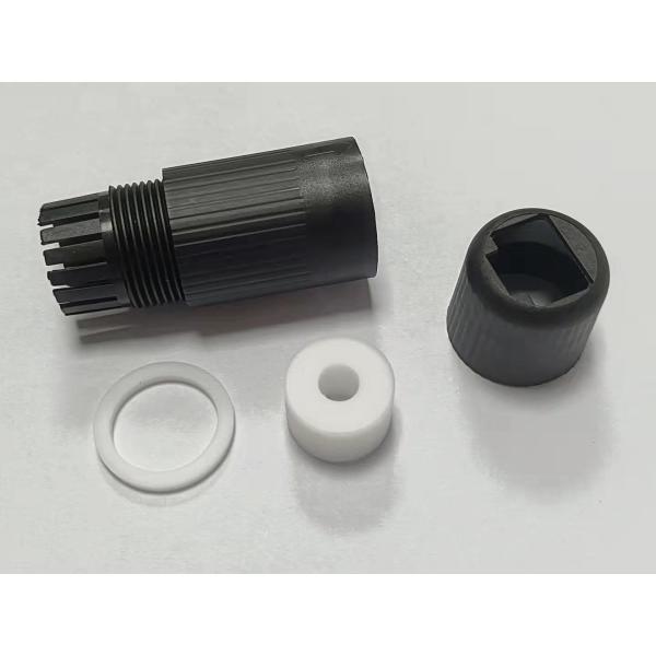 Black White Silicone PA66 RJ45 Female Connector Parts