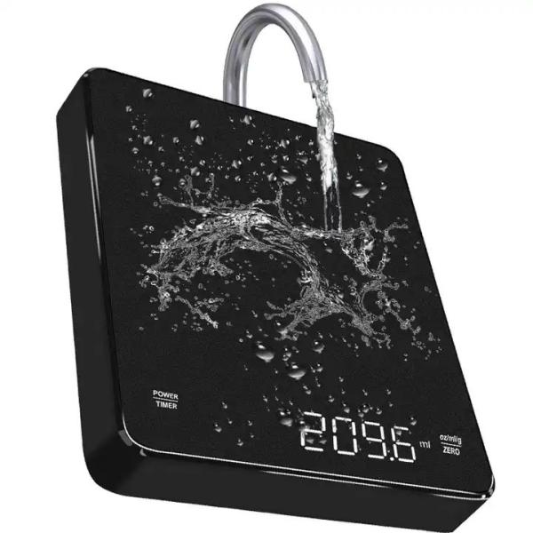 Escala electrónica de cocina con pantalla digital con batería para pesar alimentos con precisión y rastrear el tiempo