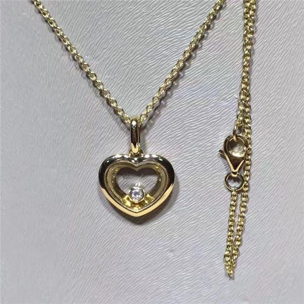 18K Yellow Gold Diamond Pendant , Customized Women'S Floating Diamond Necklace