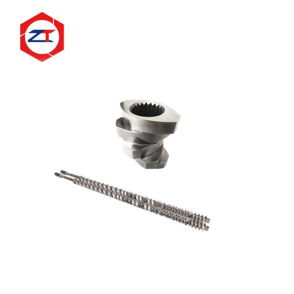 Adjustable Angle Twin Screw Tapered Mixing Blocks 42CrMo4 Material 3-Section Design Enhanced Dispersion For Masterbatch