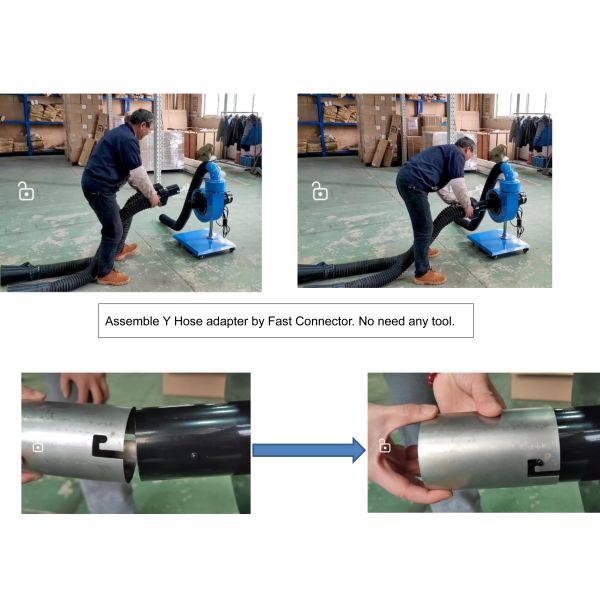 Portable Exhaust Extractor with Activated Carbon Filter On-Demand Purification for Workshops