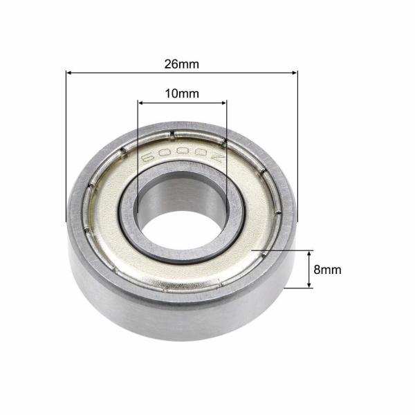 10x26x8mm 6000ZZ Ball Bearing High Speed Metal Shielded Bearings ABEC 3