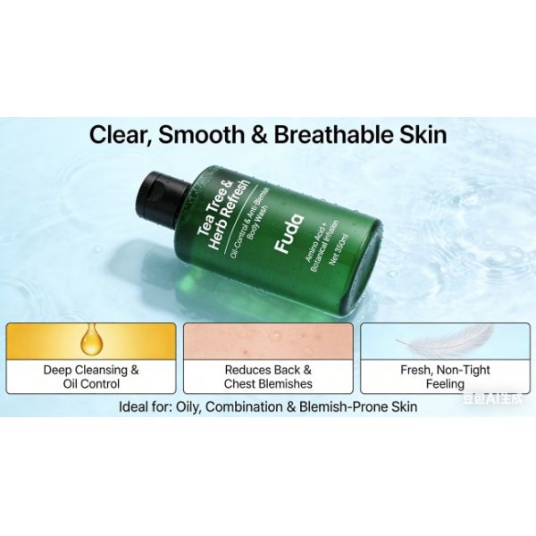 Tea Tree and Vanilla Refreshing Oil-Controlling Shower Gel
