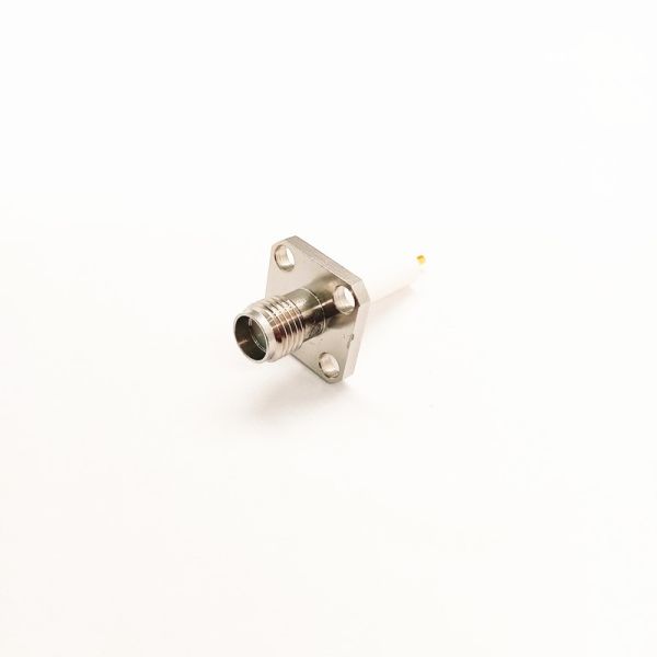 DC-18GHz Stainless Steel 4 Hole Flange SMA Connector for RF Coaxial Applications