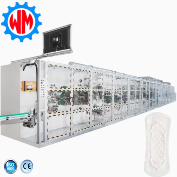 High Standard 1500pcs/min Sanitary Napkin Making Production Line Export to South America
