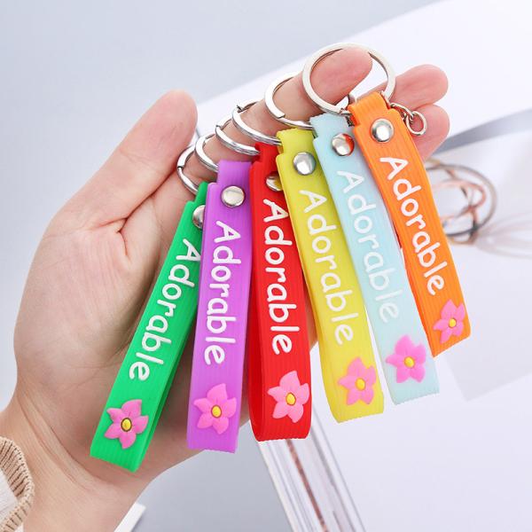 Силиконовый ключевой кольцо браслет ключевой цепочка держатель для женщин девушек запястье круглый ключик