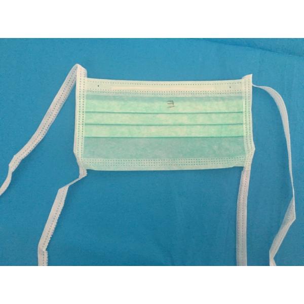 2 ply tie-on Non-woven ,green  face mask for doctor  in hospital