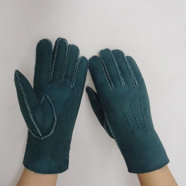 Wholesale High Quality Classic Women Sheep Skin Leather Lamb Fur Winter Warm Gloves