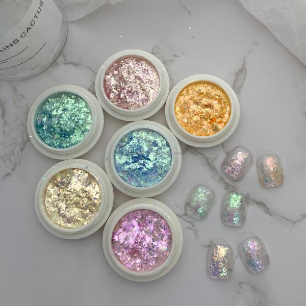 Easy Apply Nail Powder Fashionable Snow Velvet Cloud Powder for DIY Nail Glitter