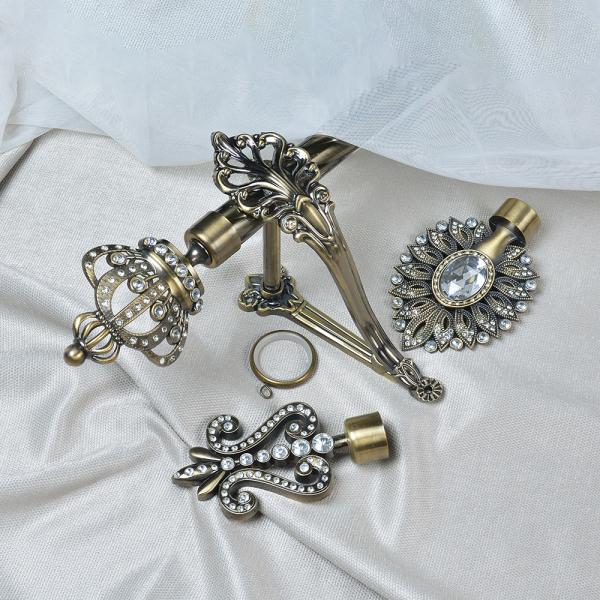 28MM Anti Brass Double Curtain Rod Brackets Curtain Rod Accessories Aluminum Alloy Material