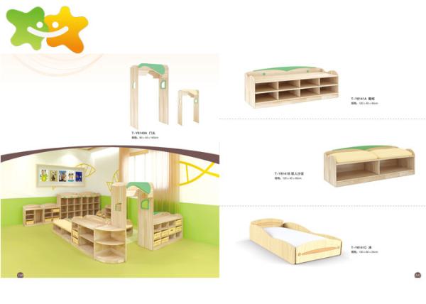 Healthy Safe Kindergarten School Furniture Burr Free Attrative Colors Wood Material