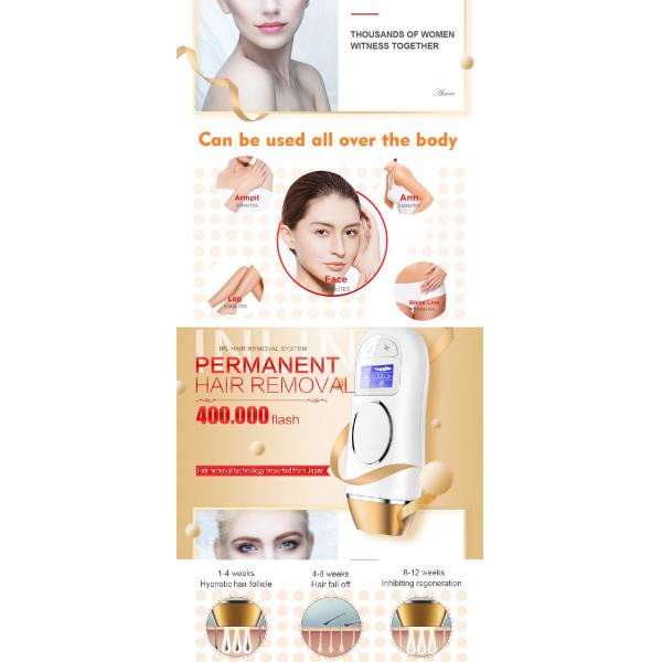 400000 Flashes 1200m Home Use IPL Laser Hair Removal