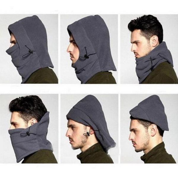 Waterproof Thermal Fleece Balaclava Hat Hooded Neck Warmer for Winter Fishing Scarves