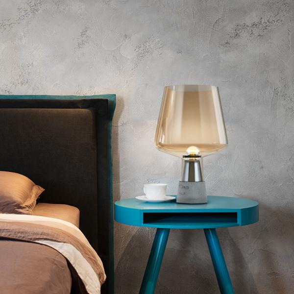 Nordic Amber Industrial Table Lamp Bedroom Bedside concrete table lamp(WH-MTB-47)