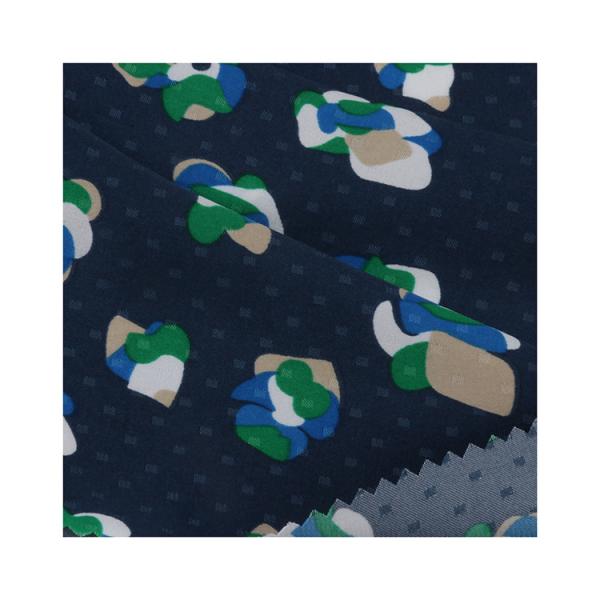 Recycled Poly Island Dot Recycle polyester printing Fabric for dress