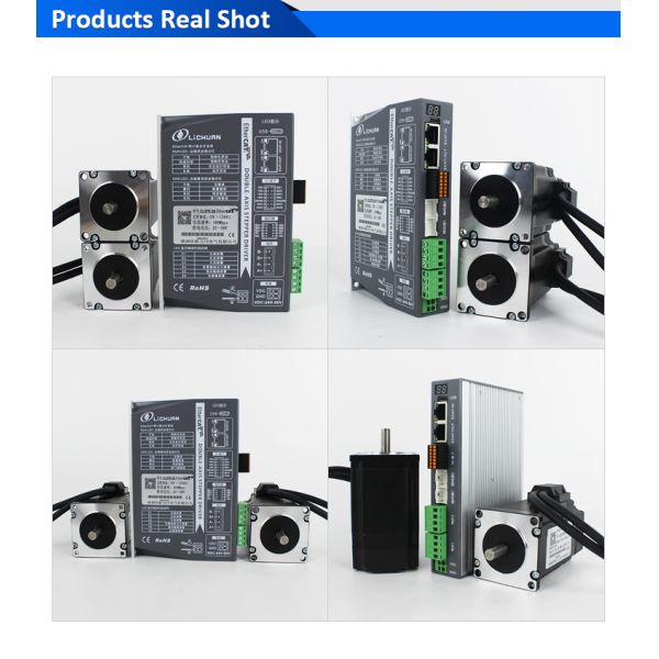 Lichuan 2-Axis DC Closed Loop Stepper Motor Drivers Controller Kit 2.2N.m 2Phase Nema23 DC24V~50V 3.0/4.0A 1000PPR