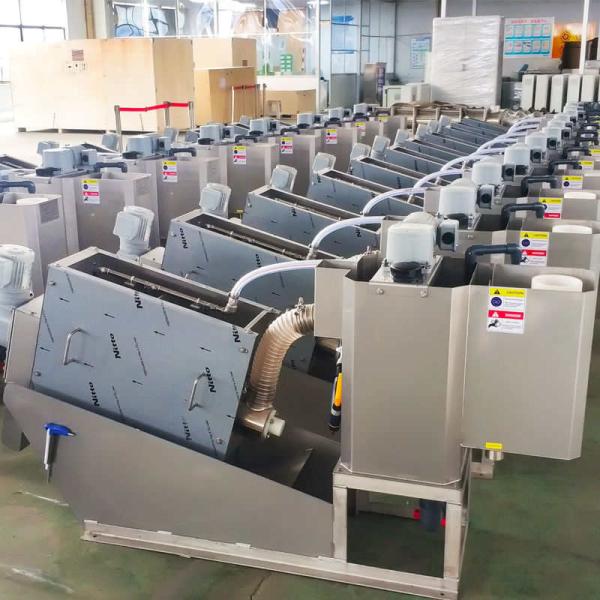 Multi Disc Screw Press Food Industry Sludge Drying Machine