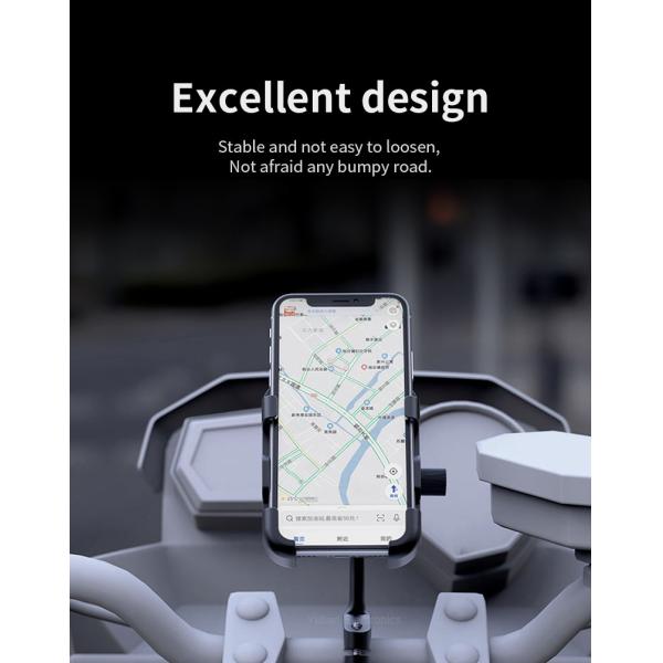 Rear Mirror Dirt Bike Phone Holder , 5V 2.5A Bmw Motorcycle Phone Mount