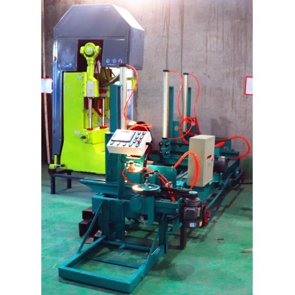 42はCNCの自動木製の切断の縦バンド機械、丸太の縦の製材所を見た