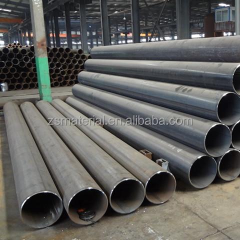 Structure soudée à l'arc TUBE laminée à chaud Q195 Q235b St37 Tube en acier au carbone soudé sans couture noir