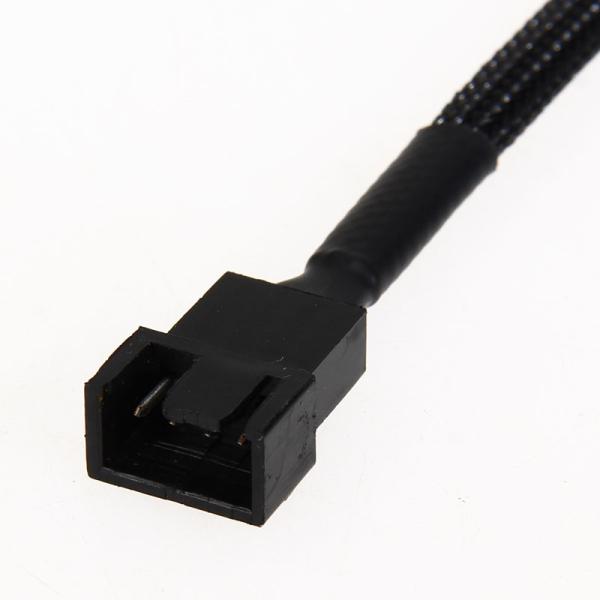 Fan female to Fan Female cable extension 60cm long Blac k colour.