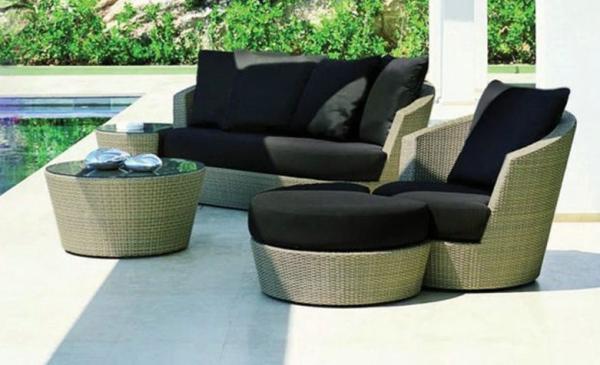 wicker patio sofa set    