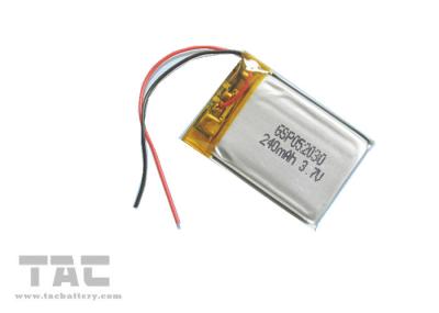 Baterias de íon de lítio do polímero da capacidade alta LP052030 3.7V 260mAh para o comunicador