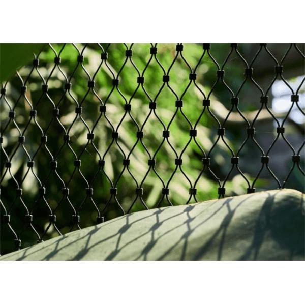 Metal Woven Black Oxide Wire Rope Mesh Flexible 304L 316L For Zoological Enclosures