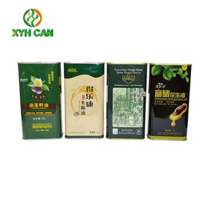 Metal Tin Packaging Packaging Container de Olive Oil Tin Can Printed com tomada plástica
