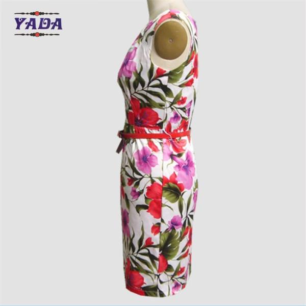 Элегантная модная шея цветочная печатная рубашка с бодиконом классические женские костюмы с низкой ценой