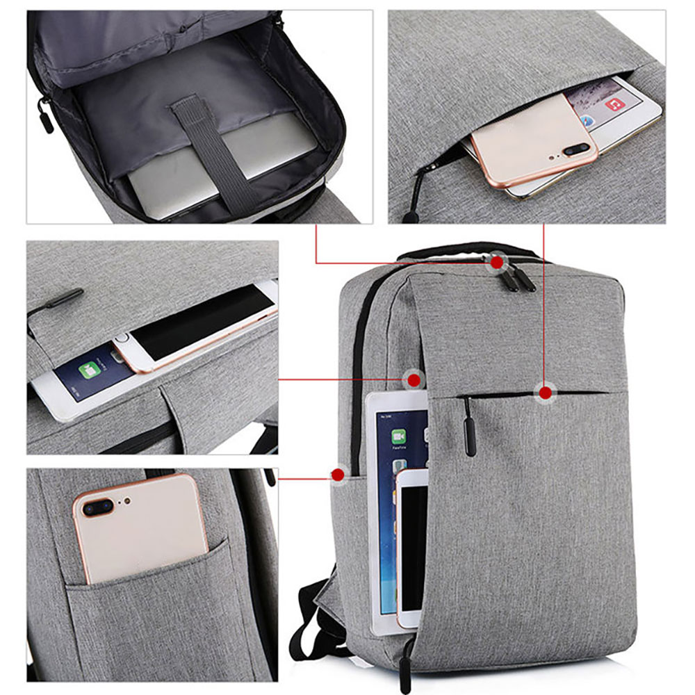 For Laudtec Wholesale Unisex Large Capacity Business Laptop Backpack DNB111 USB Charging Shockproof Handbag Soft Simple Design Wholesale OEM/ODM/Private Label