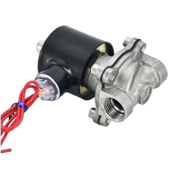 Modo de condução elétrica Pressão nominal Pn1,6 MPa Válvula solenoide normalmente fechada CF8