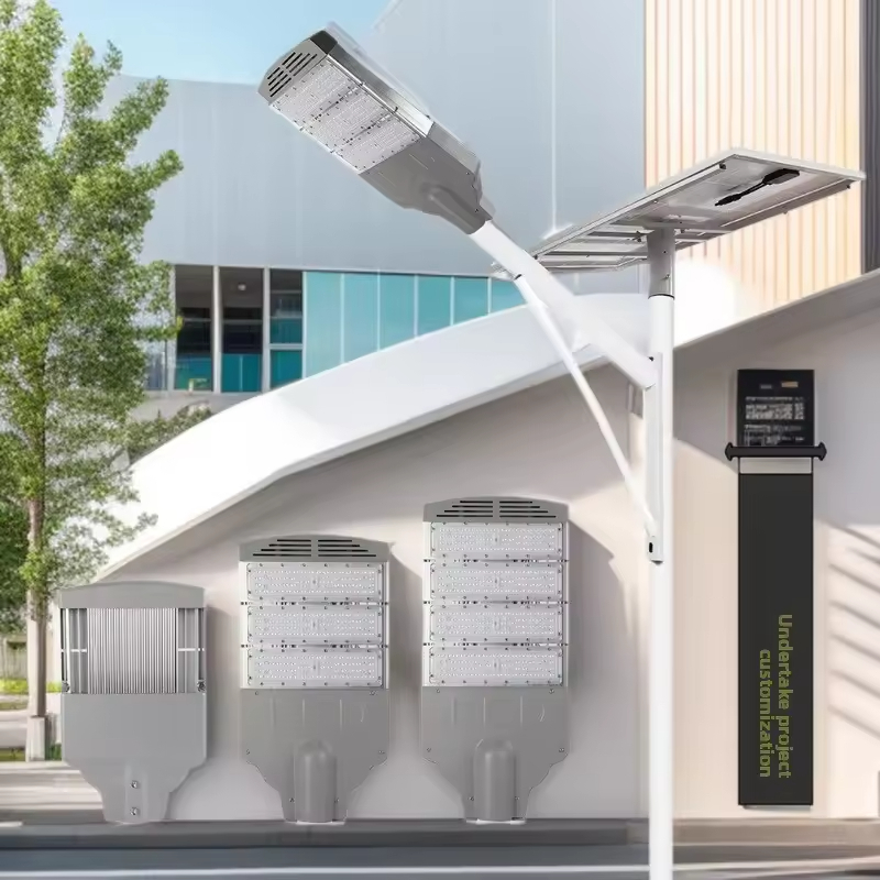 100W Monocrystalline Solar LED Street Light Lithium Iron Phosphate Battery
