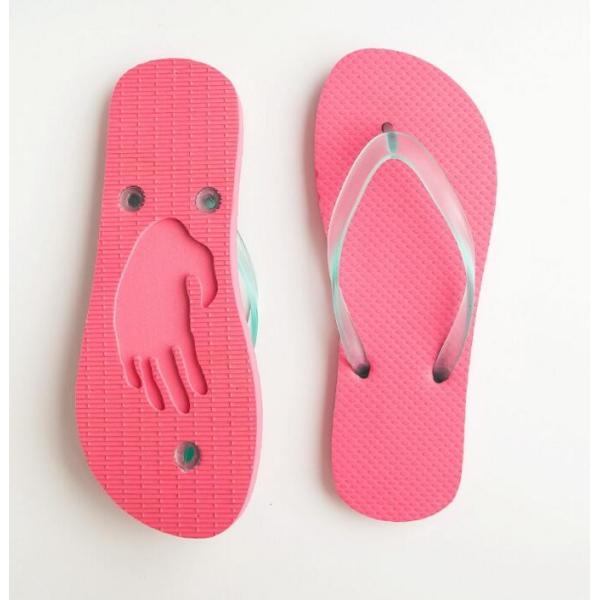 customed eva die cut and embossed slipper Womens Flip flop thongs slipers manufacturers