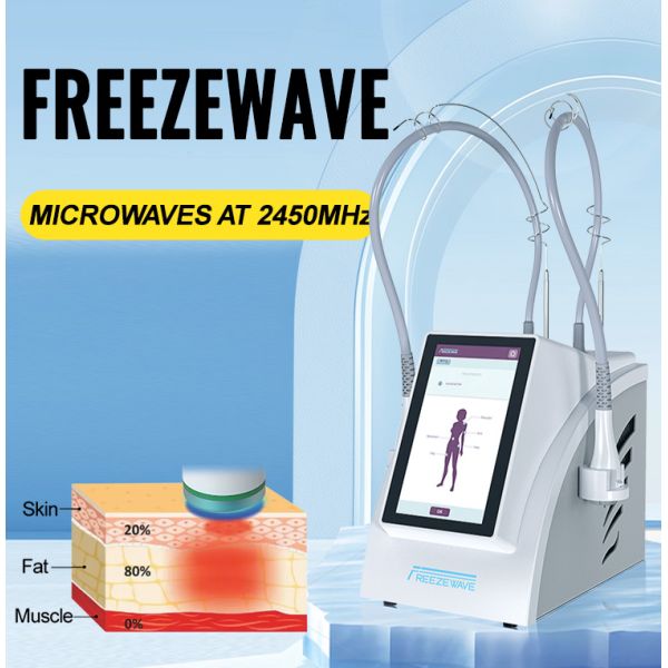 New Japan Popular 2.45GHz Slimming Freezewave 80% Fat Reaches Body Slimming Skin Tightening Cool Wave Cellulite Reduction