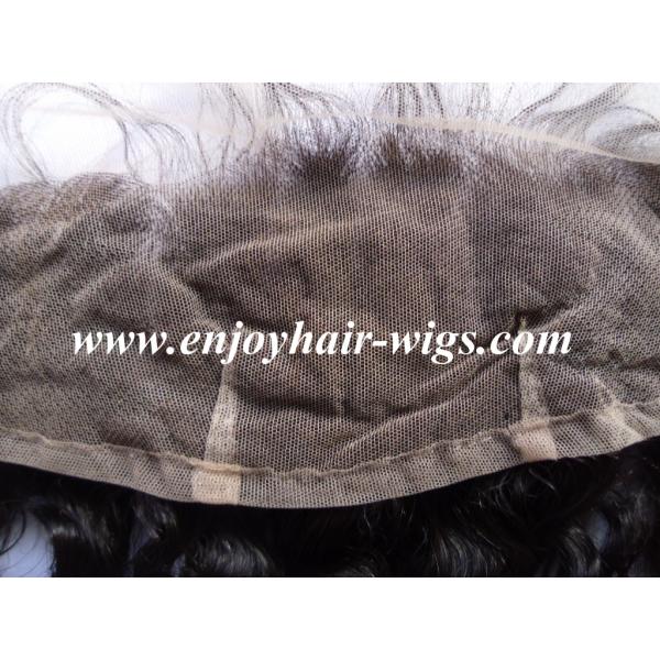 Lace frontal 13''x4'' ,malaysian virgin hair natural color deep wave 10''-24''length