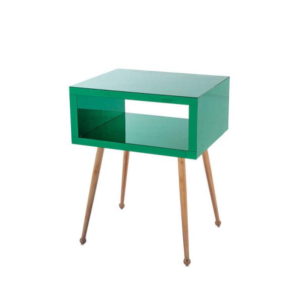 Table de chevet verte de café de taille du miroir 15.75inch Nightstand