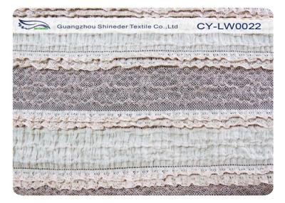 OEM / ODM Water Soluble Stretch Lace Fabric , Cotton Nylon Spandex Fabric CY-LW0022