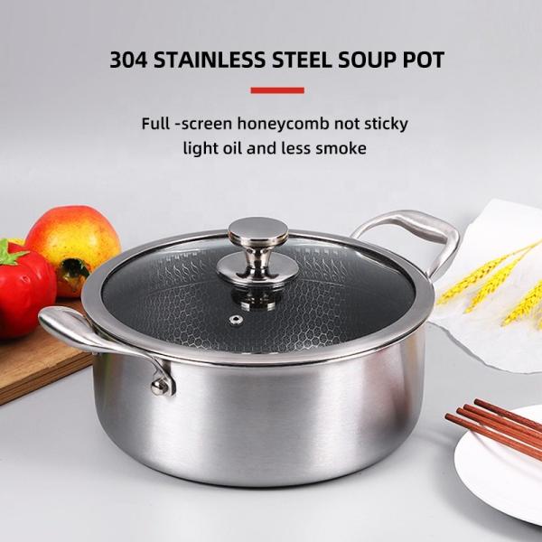 Hot Selling Stainless Steel Nonstick Stock Pot Induction Cooker Soup Pot Honeycomb Nonstick Cooking Pot With Lid