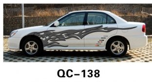 Decorative Car Body Sticker QC-138G / Water Proof Car Decoration