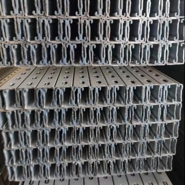 C Channel Galvanized Custom 12 Gauge Half Slotted Metal Framing Strut Channel