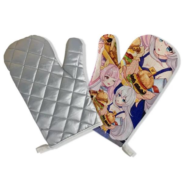 Personalised Sublimation Oven Mitt Blanks Linen Oven Mitts For Heat Transfer Printing
