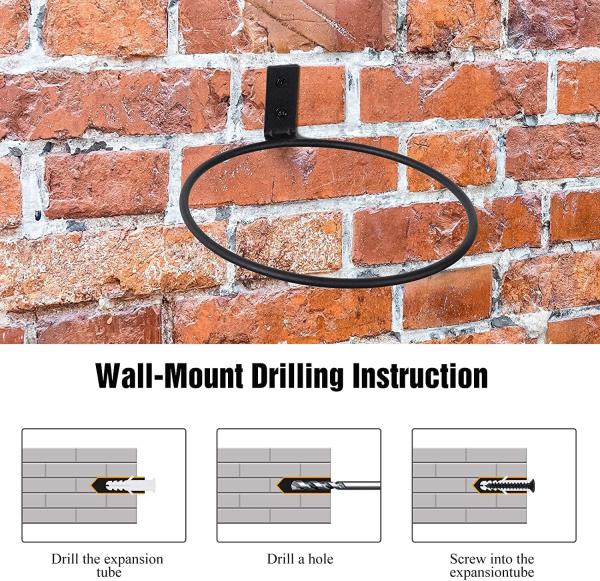 4 inch Wall Planter Ring Hanger Standard Wall Mounted Pot Hook Bracket for Wall Mount