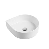 Résistant aux rayures bassin d'art en céramique blanche évier pour salle de bain armoire pour usage domestique salle de bain hôtel