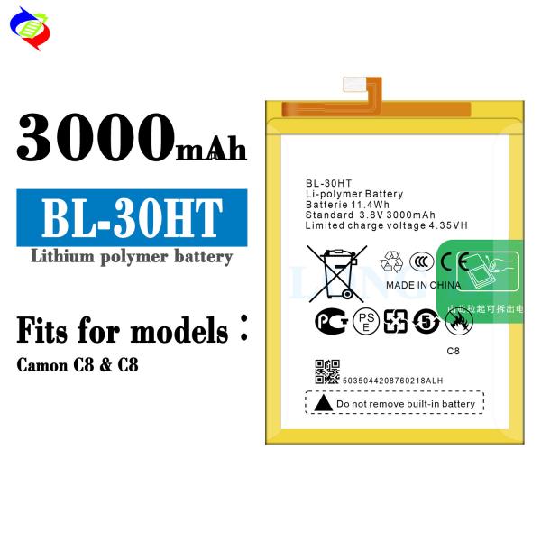 Литий-ионные литий-полимерные батареи BL-30HT 3000mAh 3.85V Для Tecno C8 Оригинальная литий-ионная батарея для мобильных телефонов