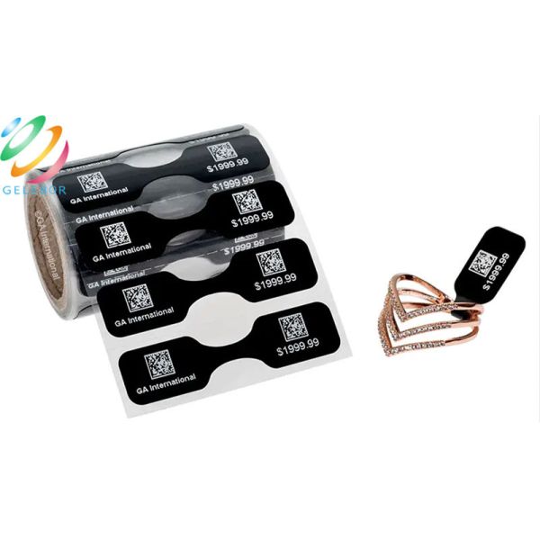 ODM PVC Jewelry Sticker Price Tags Ring Glasses Necklace Hanging Sticker