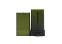Bas tube en plastique vert-foncé de conteneur de baume à lèvres du conteneur 15g de stick déodorant de Moq