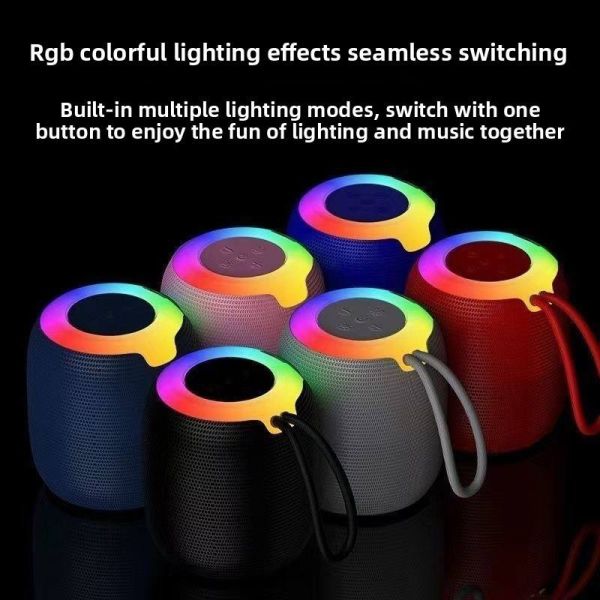 Mini Portable Colors LED Light Wireless Stereo Speaker Outdoor Waterproof Speaker