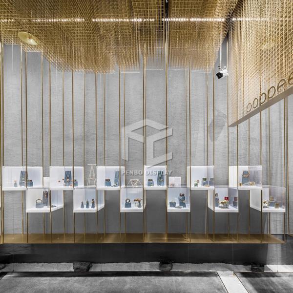 3D Jewellery Shop Counter Display 1200*600 EPE Foam Packaging Design With Logo