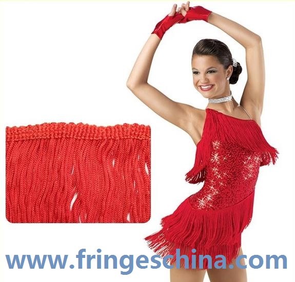 Charming hot selling rayon stretch fringe for dancewear/dresses/skirt